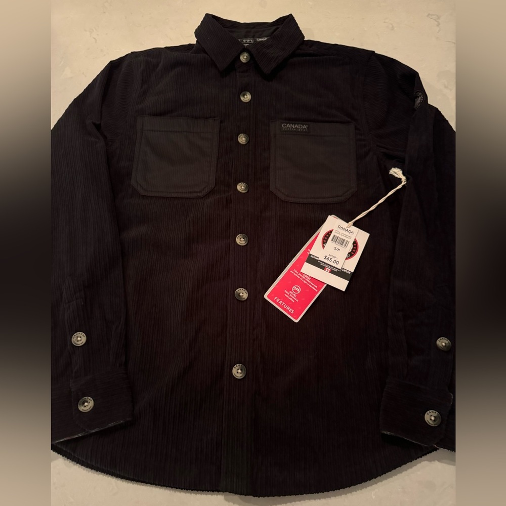 NWT Canadian WeatherGear Long Sleeve Black Button Down